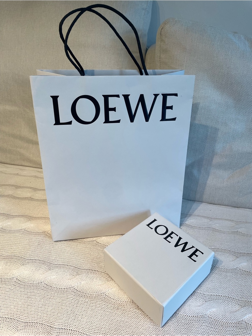 Loewe White Shopping Bag & Box